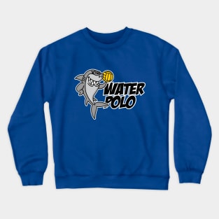 Water polo player funny water polo shark cartoon Crewneck Sweatshirt